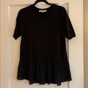 Loft Black Peplum Sweater